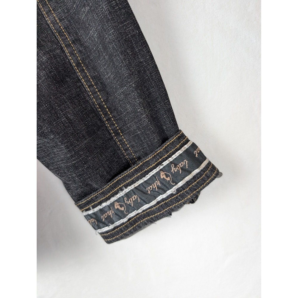 Vibtage Baby Phat Denim Jacket Button Front logo Cuffs Size 2X - Picture 6 of 12